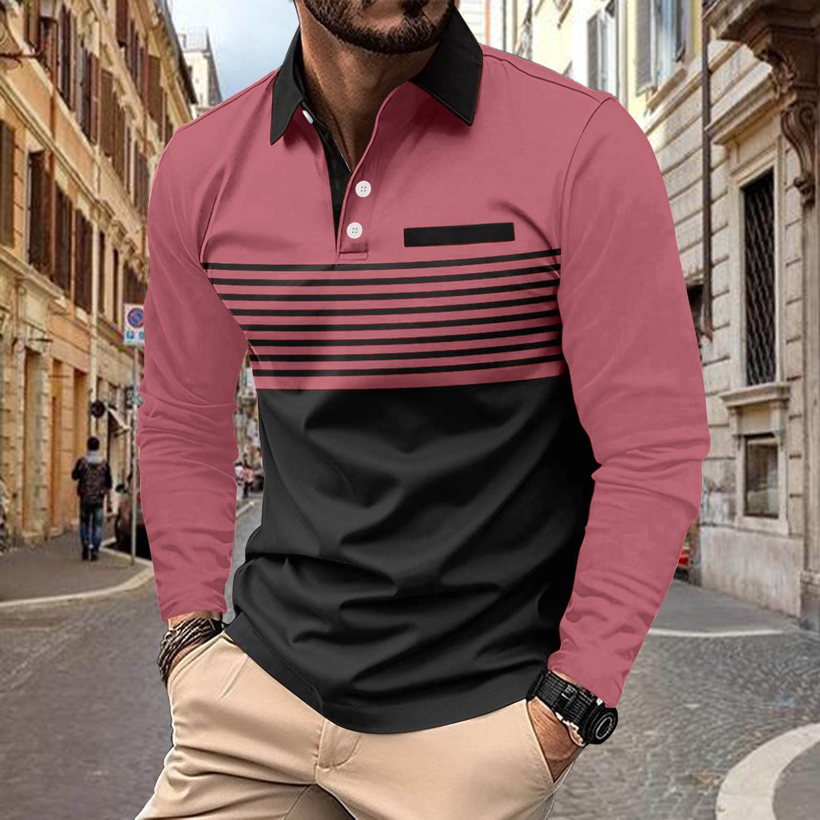 Polo Shirt Pocket Men's Sports Polo Shirt - Mubimart