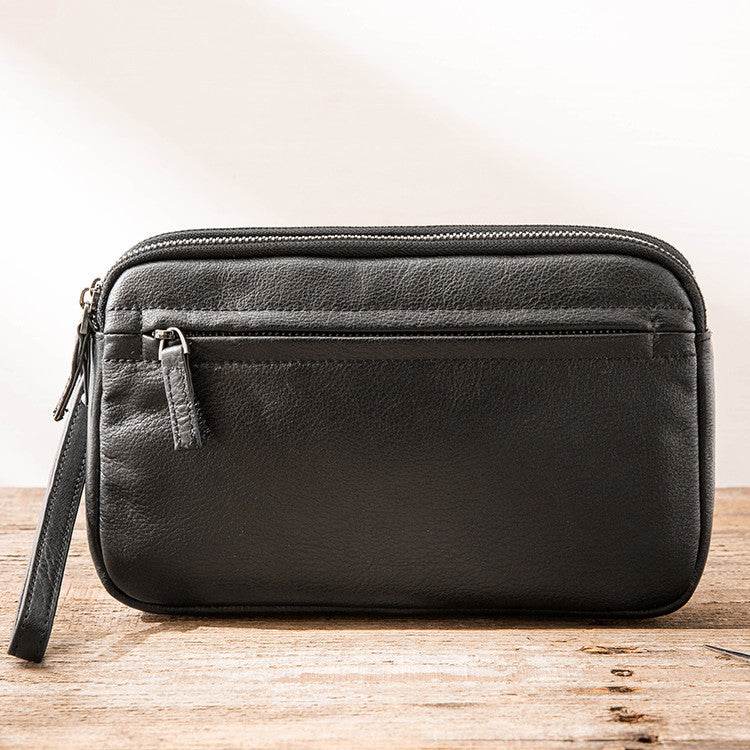 Mens Fashion Casual Leather Clutch Bag - Mubimart
