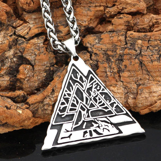 Mens Fashion Stainless Steel Geometric Type Pendant Necklace - Mubimart