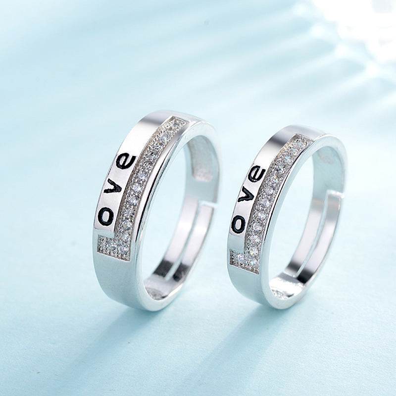 Couple Ring Diamond Men And Women - Mubimart