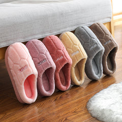 Unisex Slippers Cozy Plush House Slippers Warm Winter Slippers Indoor - Mubimart -  