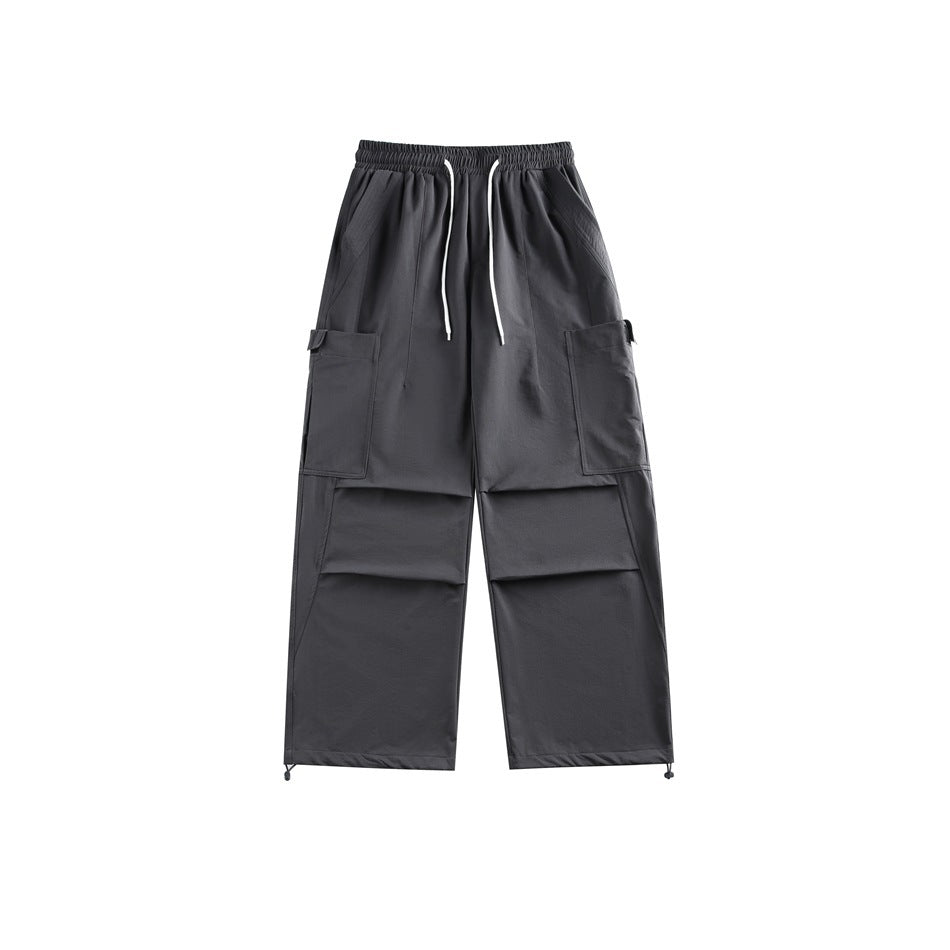 Casual Straight-leg Loose Cargo Pants Male