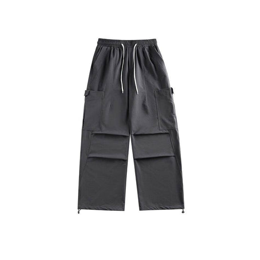 Casual Straight-leg Loose Cargo Pants Male - Mubimart