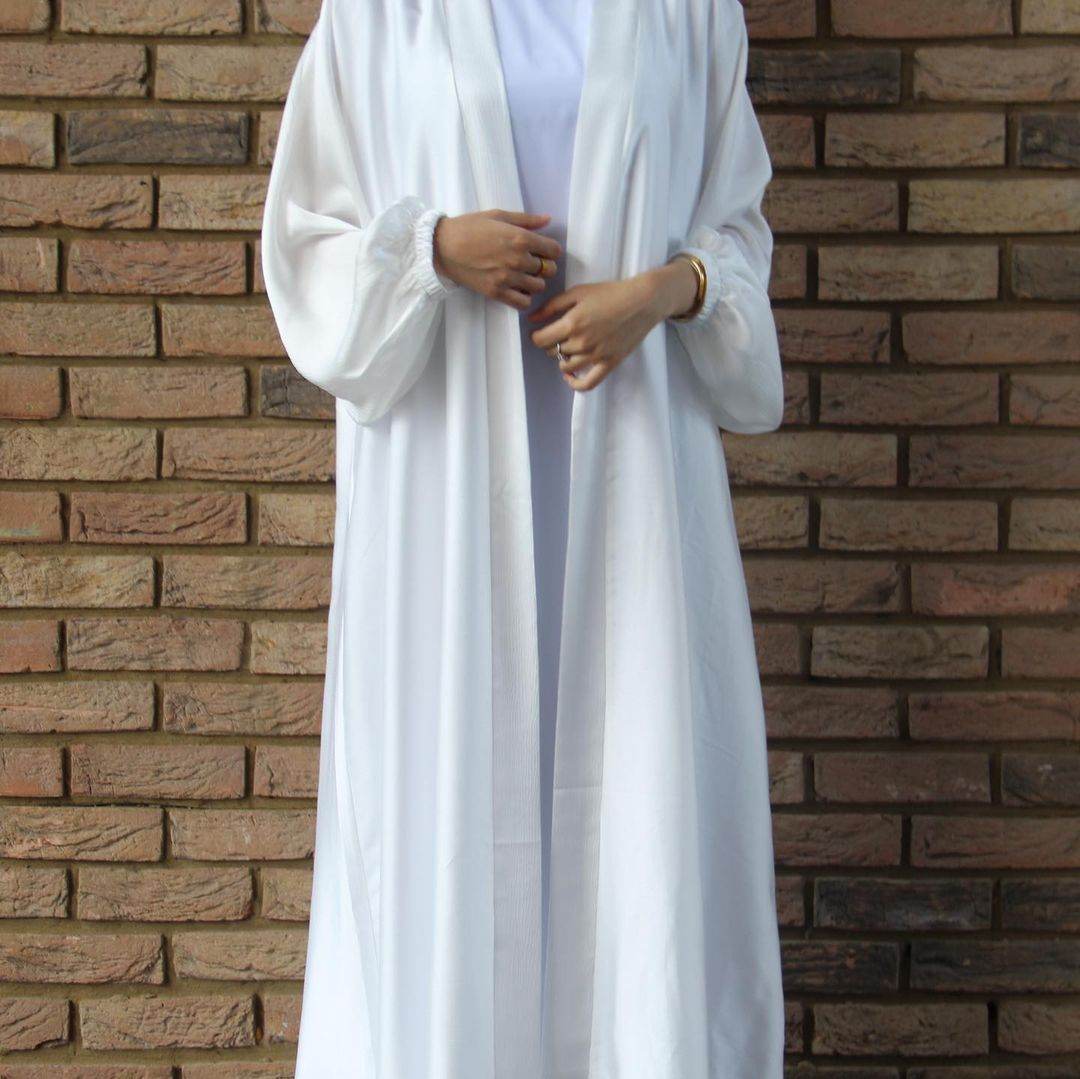Women's Drawstring Sleeve Plus Size Cardigan Robe - Mubimart
