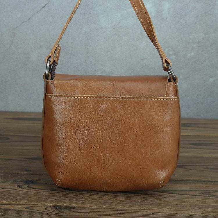 Retro Simple Leather Crossbody Bag For Women - Mubimart