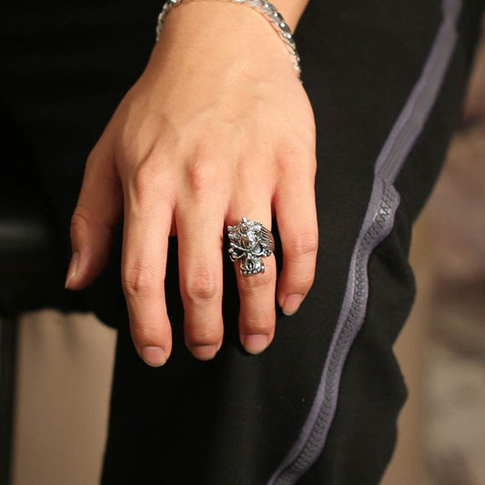 Open Personalized Skull Ring For Men - Mubimart