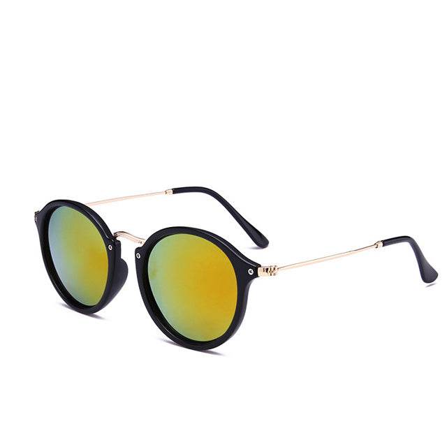 Metal Round Face Sunglasses Retro Driver Sunglasses Men And Women Sunglasses - Mubimart
