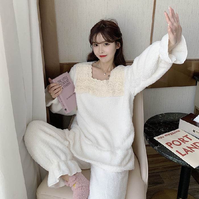 Winter Sweet And Warm Plush Loungewear - Mubimart