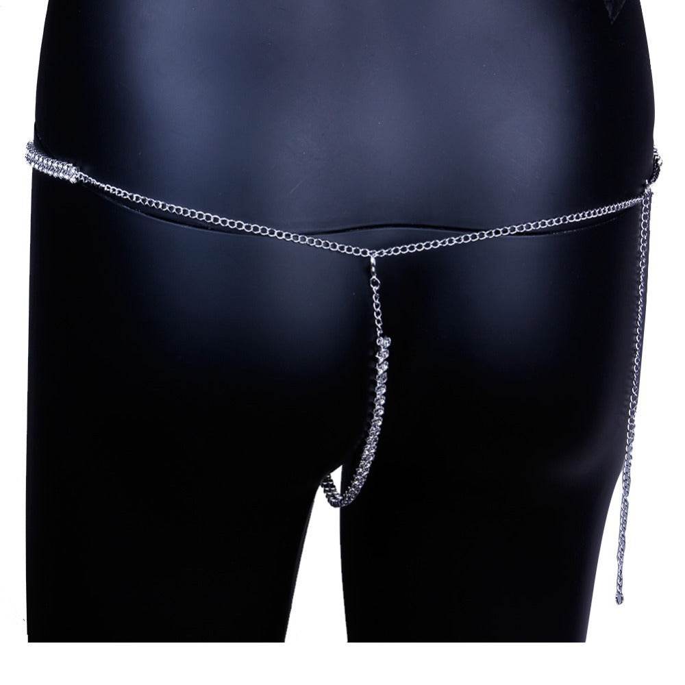 Rhinestone Thong Body Chain Ladies - Mubimart