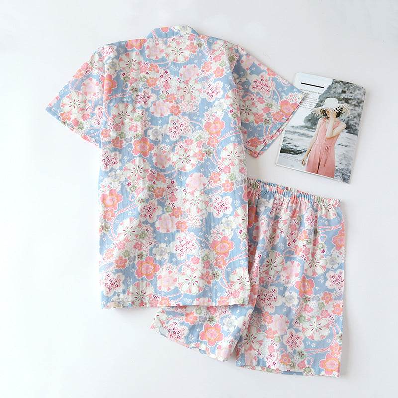 Women's Fashion Cotton Loungewear Two-piece Suit - Mubimart