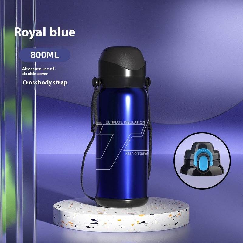 Outdoor Large Capacity Travel Pot Hard Core Drop-resistant Vacuum Mug Stainless Steel - Mubimart