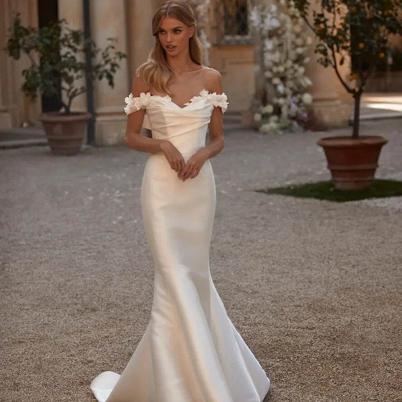 Women's Fashionable Removable Trailing Wedding Prom Dress - Mubimart