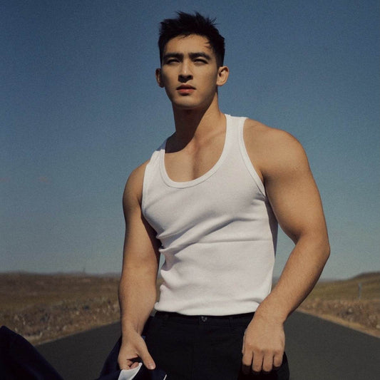 Men's Fashion Sleeveless Slim Fit Stretch Undershirt - Mubimart