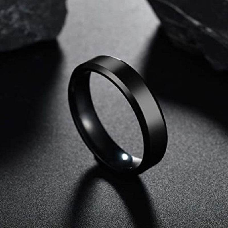 Stainless Steel Ring for Women Men Fashion Gold Color Finger Rings Wedding Band Jewelry Gift - Mubimart