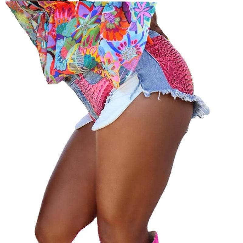 Bag Hip Tight Street Shooting Casual Denim Shorts Women - Mubimart