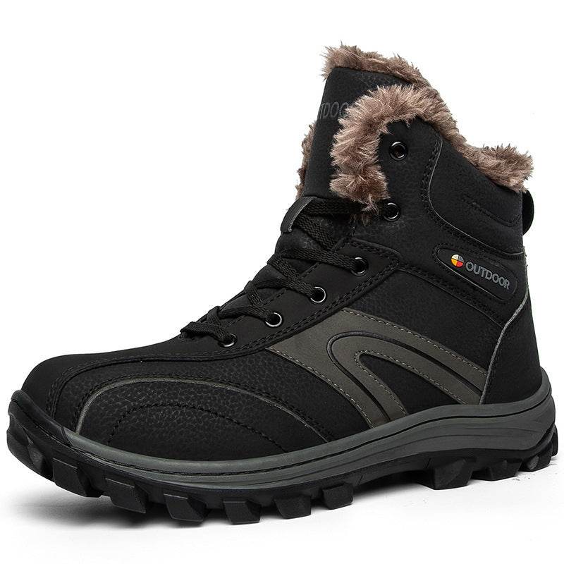Cotton Shoes Winter Plus Velvet Warm Plus Size Hiking Boots - Mubimart