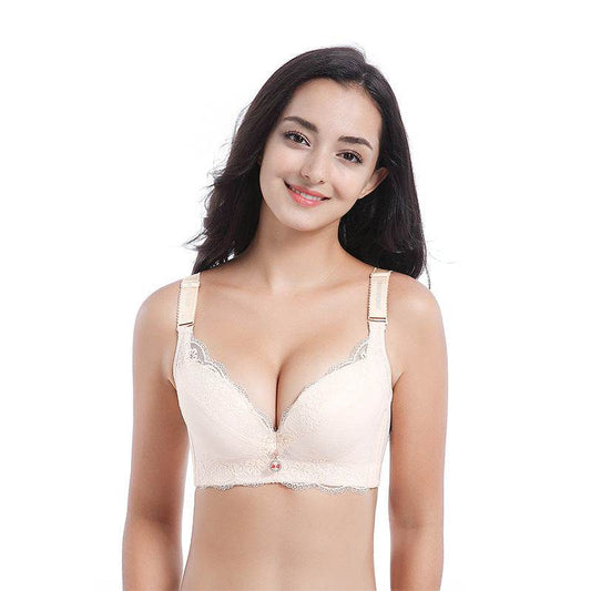 Women's Fashion Temperament Lace Push Up Bra - Mubimart