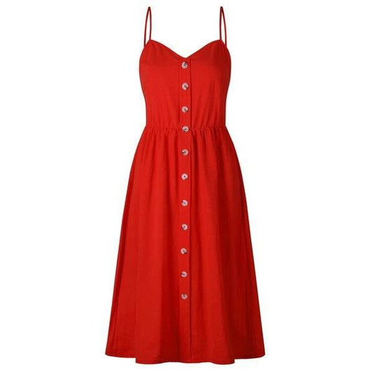 Printing Slip Dress - Mubimart