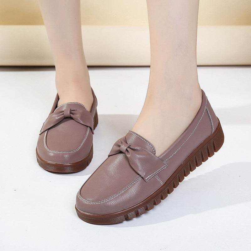 Women's Soft Bottom Soft Surface Comfort And Casual Flat Shoes - Mubimart