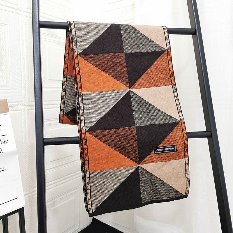 Spring-autumn-winter Knitted Scarf Men Dongdaemun Korean Youth Art - Mubimart