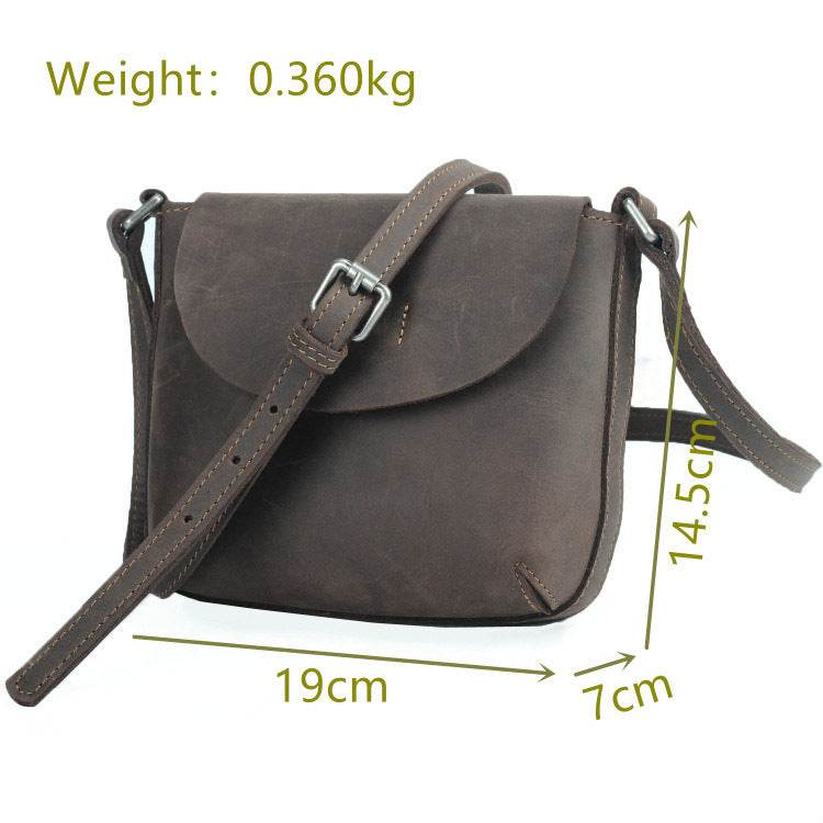 Retro Simple Leather Crossbody Bag For Women - Mubimart