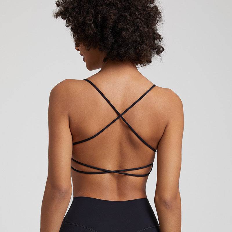 Candy Color Nude Feel Workout Bra Sports Quick-drying Workout Top - Mubimart