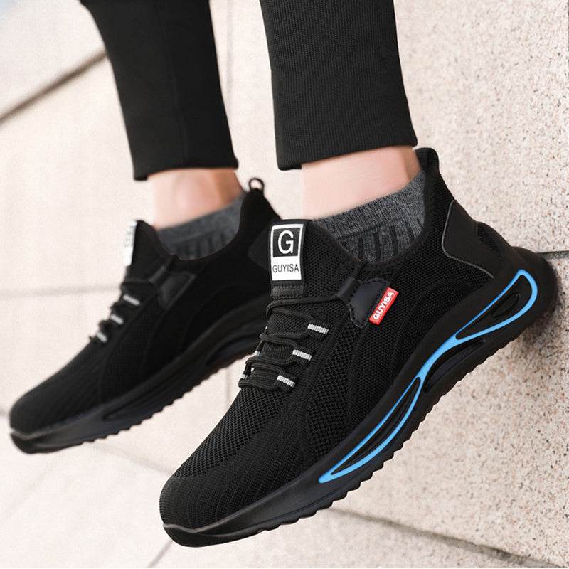 Steel Toe Shoes For Men Work Safety Shoes Nonslip Indestructible Sneakers - Mubimart