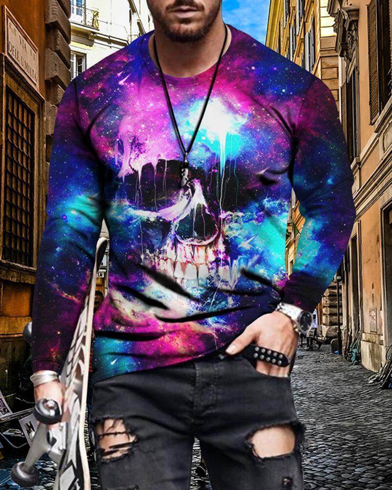 Mens Letter Crew Neck Slim Fit Casual Print T Shirt - Mubimart