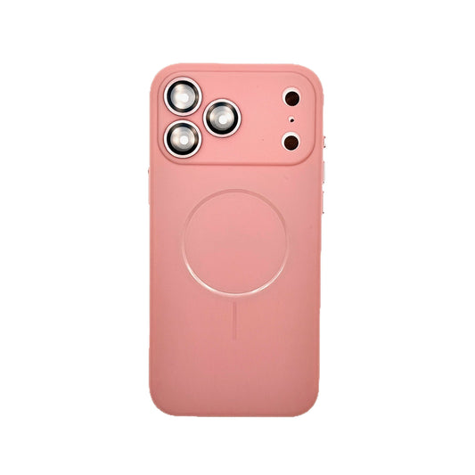 Frosted Magnetic Suction iPhone 17 Case with Lens Protector – Shockproof & Drop-Resistant Soft Shell Cover