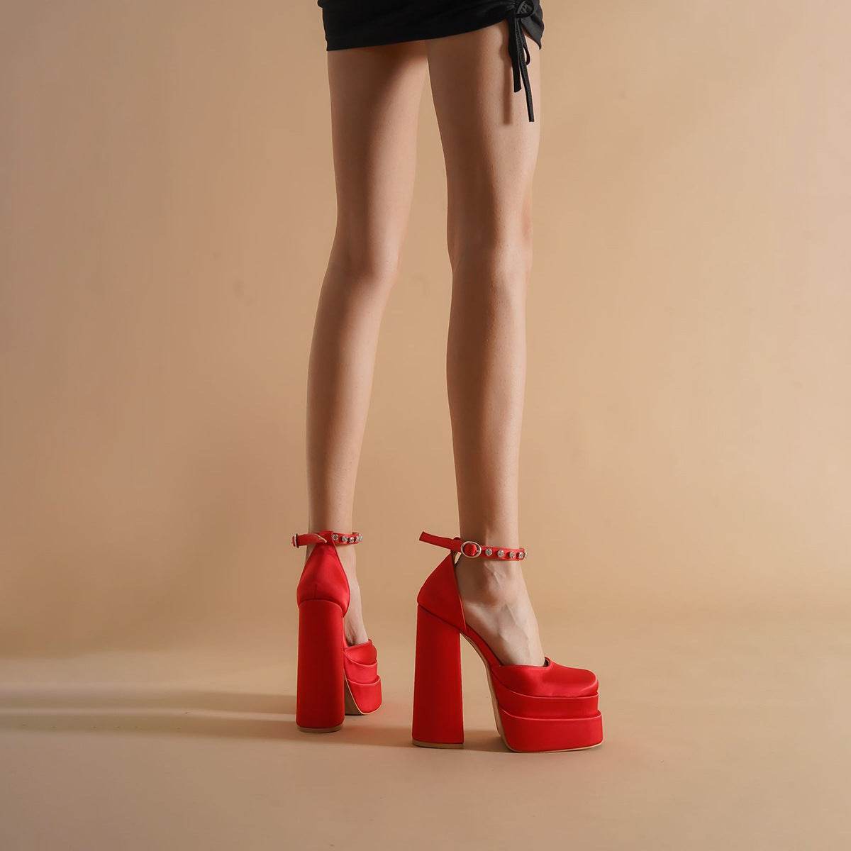 New Fashion 14cm Rhinestone Platform High Heels - Mubimart