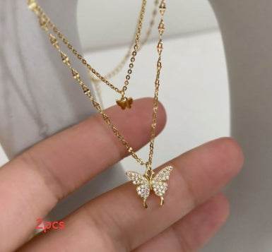 Colour Sparkling Clavicle Chain Choker Necklace For Women - Mubimart