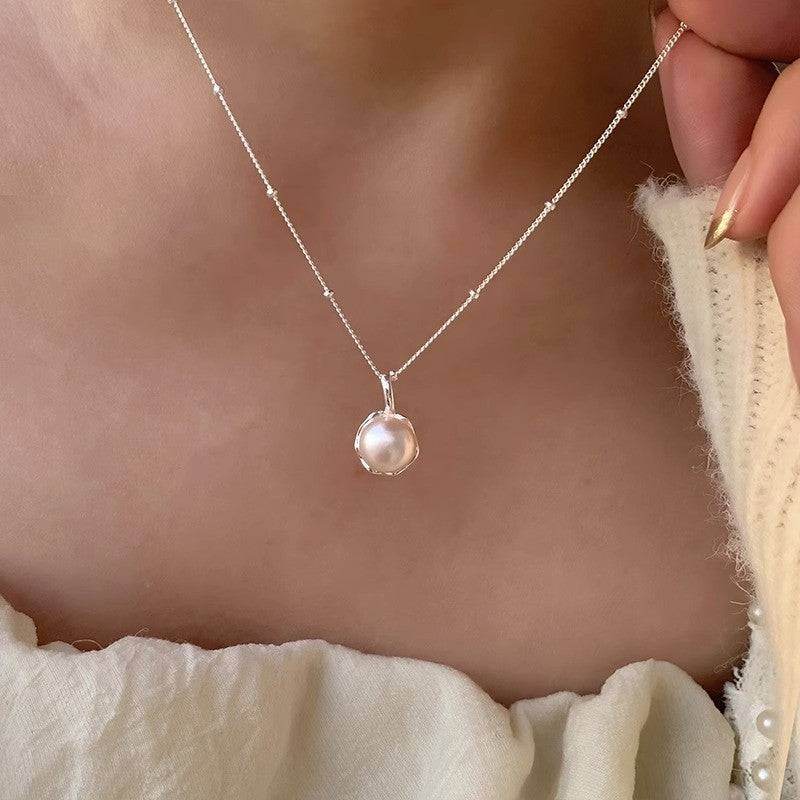 Love Pearl Clavicle Chain Necklace For Women - Mubimart