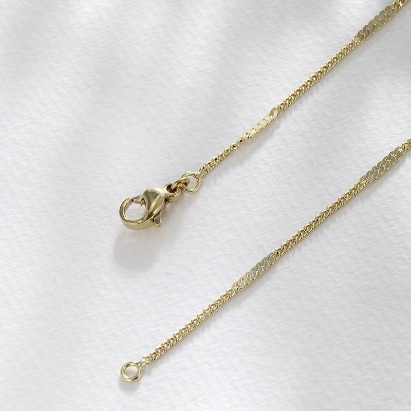 Side Pressure Sequins Copper Alloy Necklace European And American Simple Bone Chain Choker Women - Mubimart