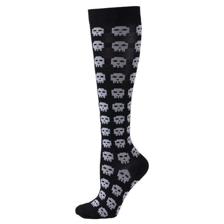 Sports Compression Socks Pattern Stretch Stockings - Mubimart