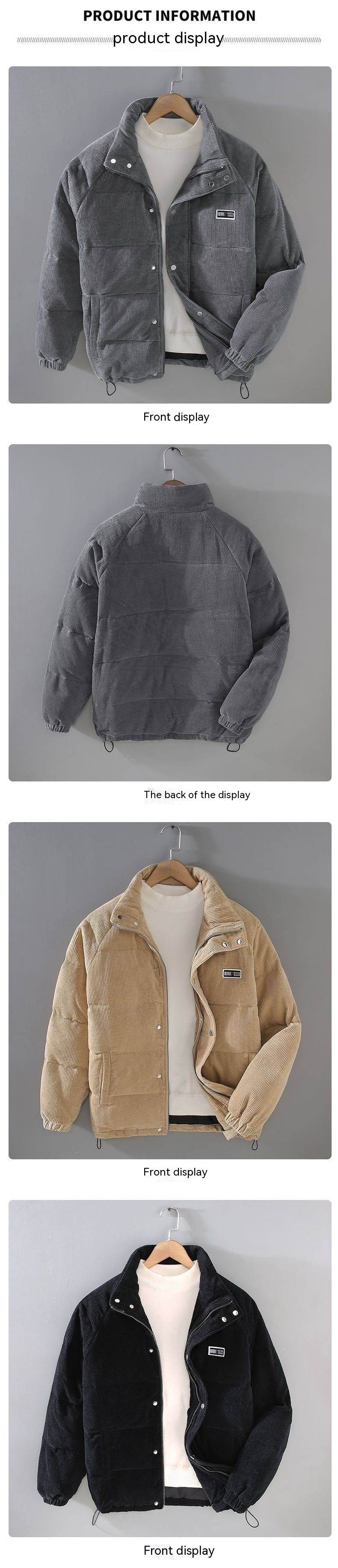 Puffer Jacket Coat Outerwear Top Male - Mubimart