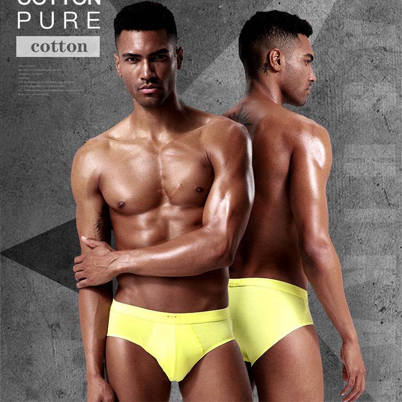 Men Comfortable Soft Cotton Briefs Underwear - Mubimart