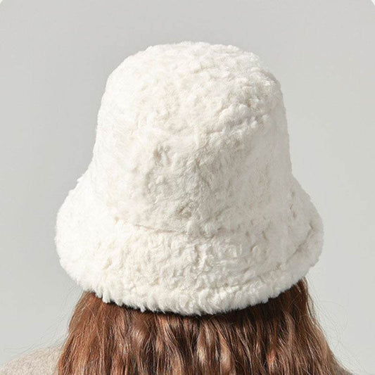 Lambswool Fisherman Hat Winter Warm Fashionable Solid Color Hats For Women - Mubimart