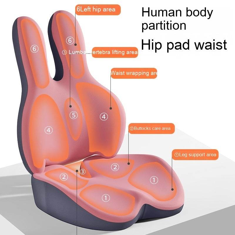 Car Heightening Cushion Backrest Lumber Pad Single Main Driving Thickened Cushion Driving Seat Short Four Seasons Universal - Mubimart