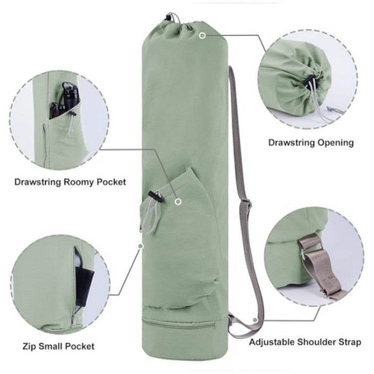 Yoga Mat Bag With Water Bottle Pocket And Bottom Wet Bag Multifunction Storage Bag - Mubimart