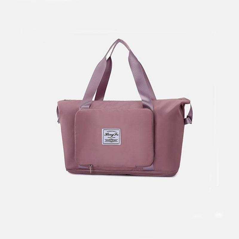 Foldable Storage Travel Bag Waterproof Large Capacity Gym Fitness Bag Weekender Overnight For Women - Mubimart
