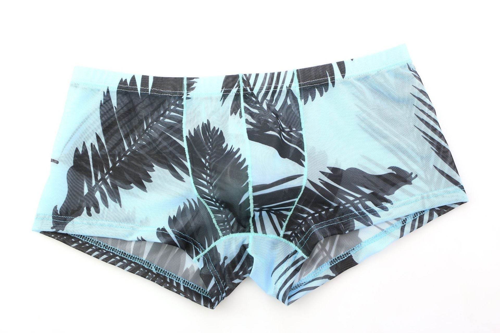 Men Underwear Flat Angle Screen Printing Tight - Mubimart