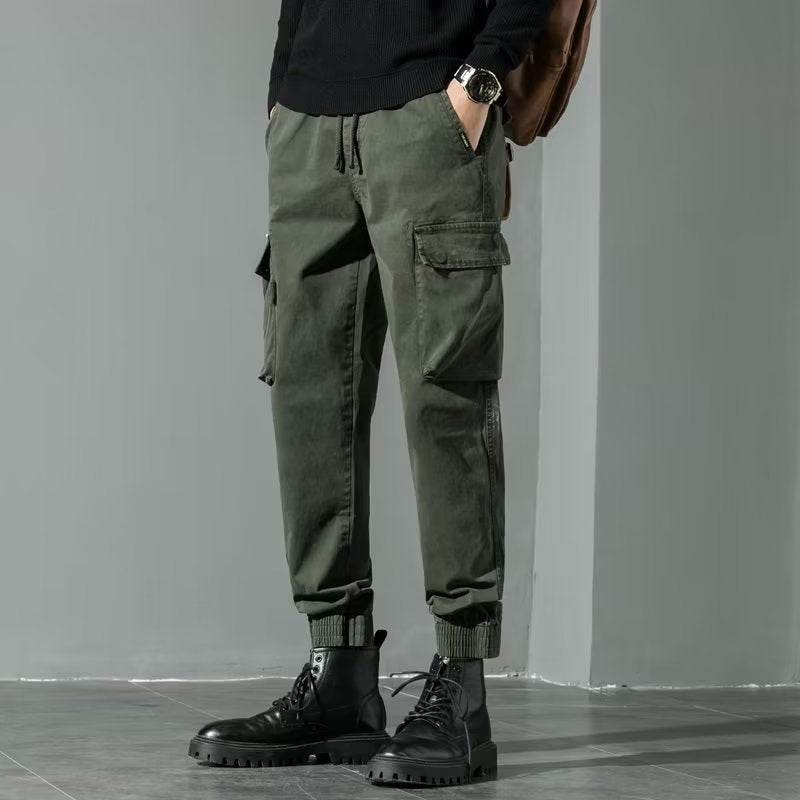 Military Style Loose Casual Jogger Pants Men's - Mubimart
