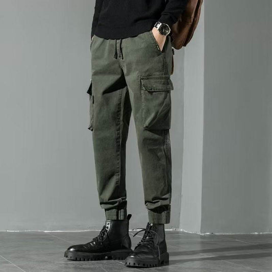 Military Style Loose Casual Jogger Pants Men's - Mubimart