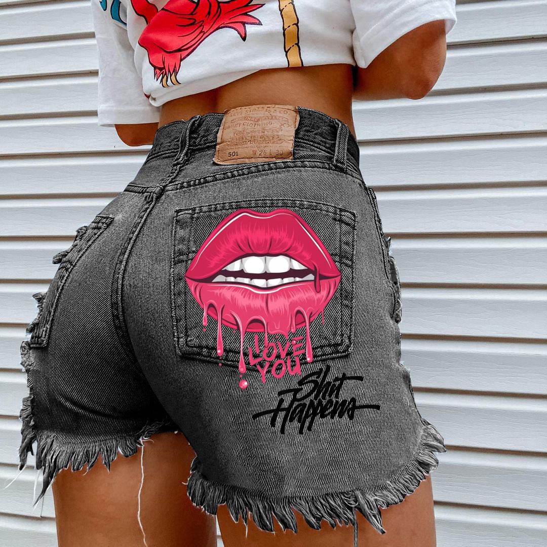 Fashion Ripped Denim Shorts For Women - Mubimart