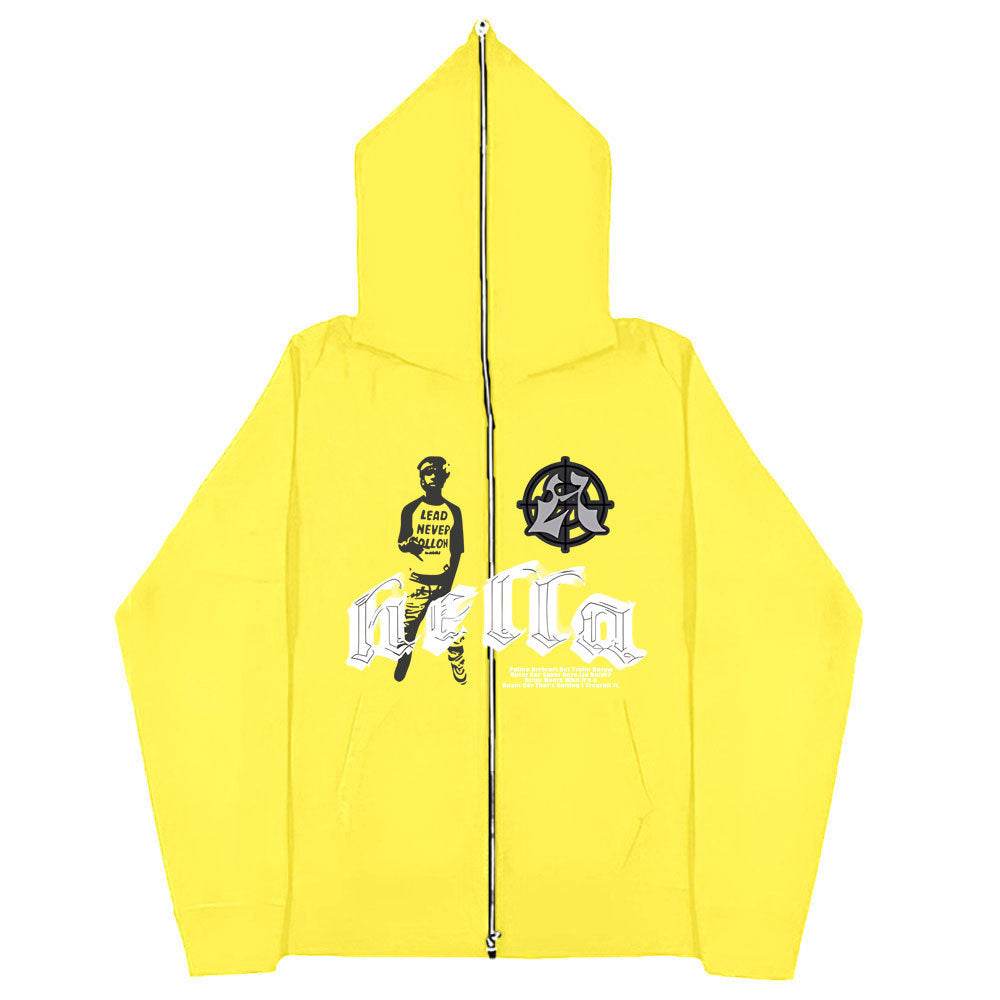 Men's And Women's Hoodies Gothic Couple Harajuku Large Size Zipper Sweatshirt - Mubimart