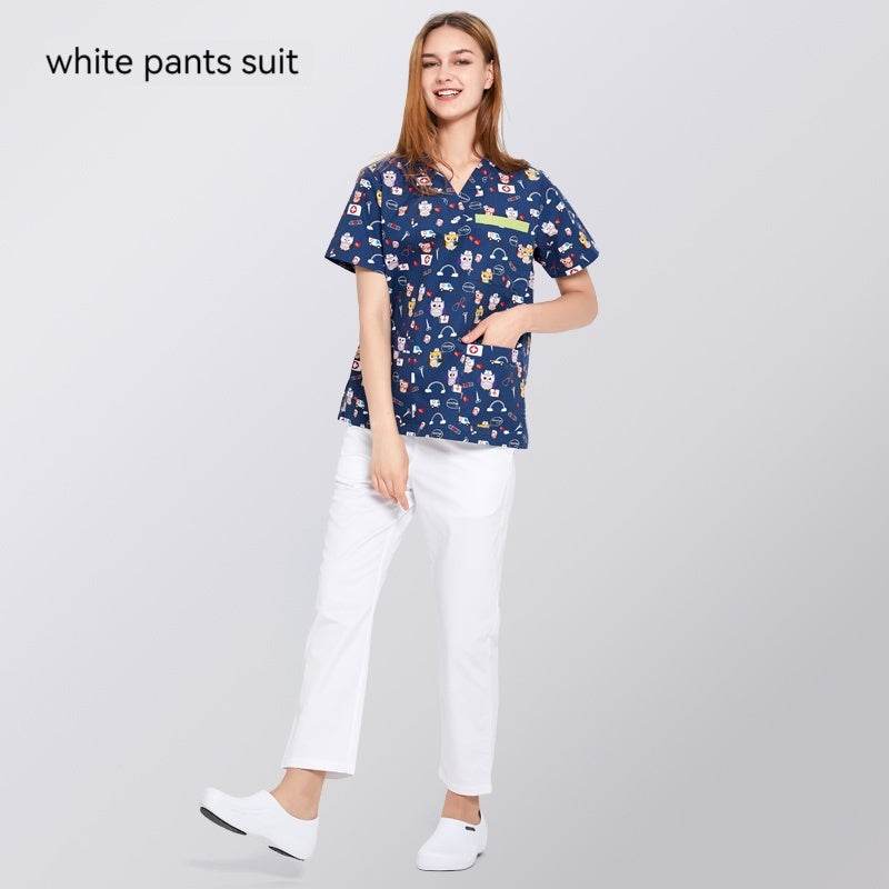 Dental Clinic Printed Work Clothes - Mubimart