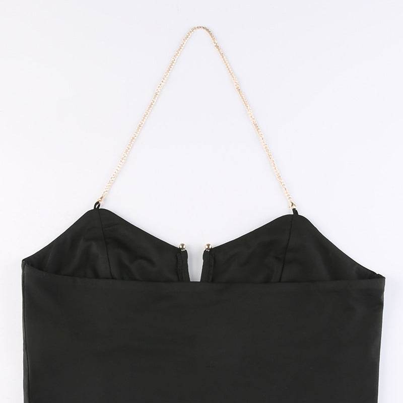 Corset V-Neck Hot Girl Cutout Cropped Navel Top - Mubimart