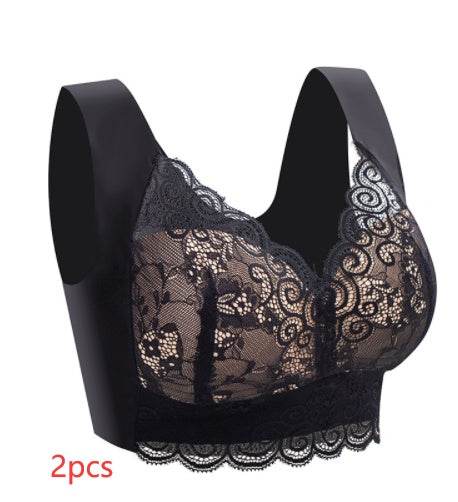 Women's Plus Size Lace Seamless Bra - Mubimart