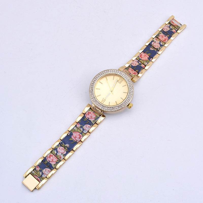 Fashion Printing Steel Watch Women - Mubimart
