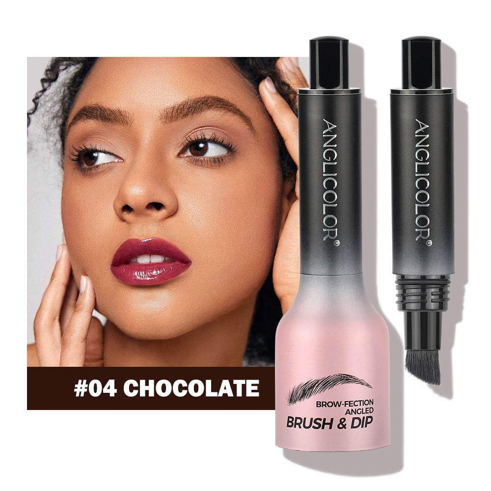 Brow-Fection Angled Liquid Brush Eyebrow Pencil Liquid Eyebrow Enhancer Easy To Color Long-Lasting Quick-Drying - Mubimart